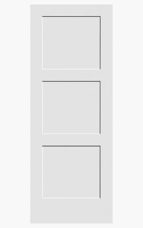 F&D 3 Panel Shaker Solid Core Door