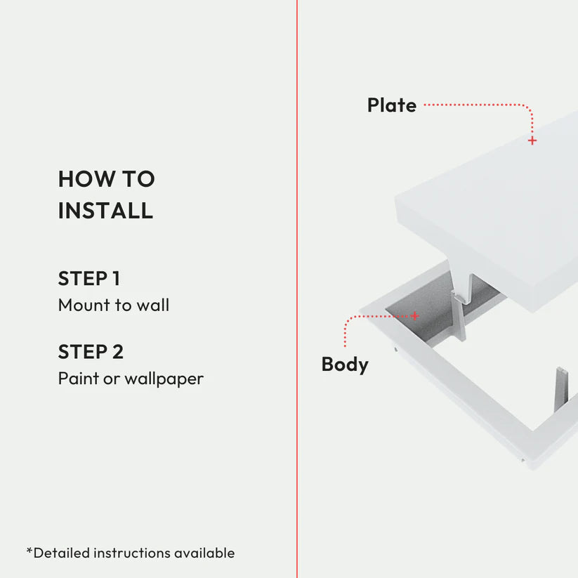 Drywall Lite Frame 6"x12" White