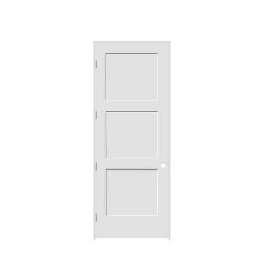 F&D 3 Panel Shaker Solid Core Pre-Hung Door 1-3/4"
