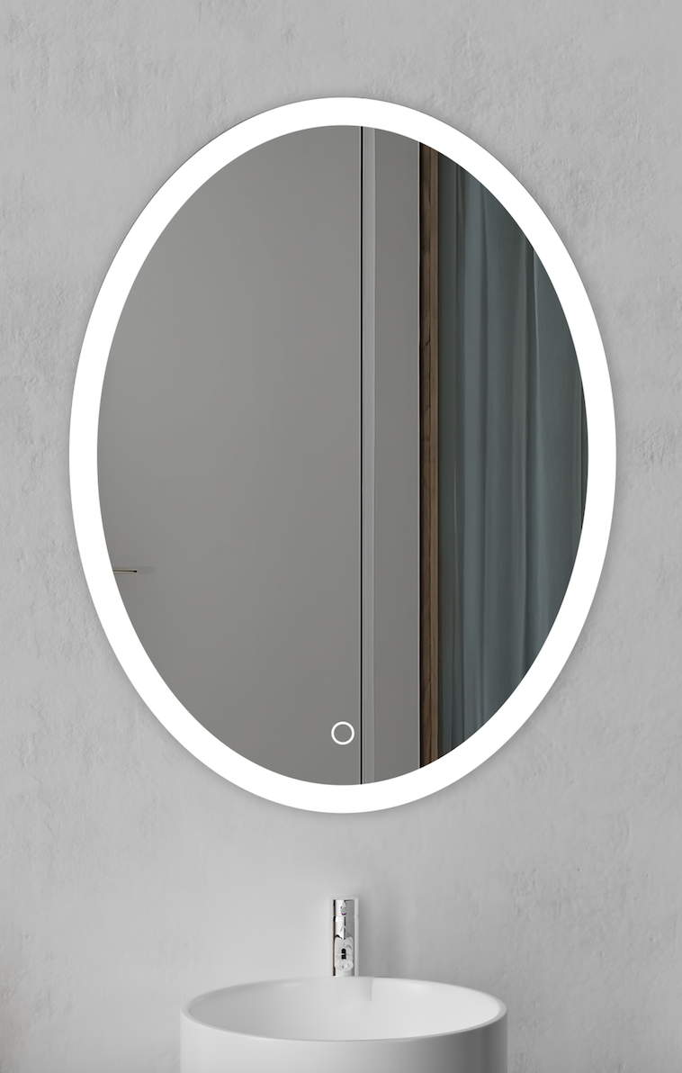 Oval Shaped LED Bathroom Mirror