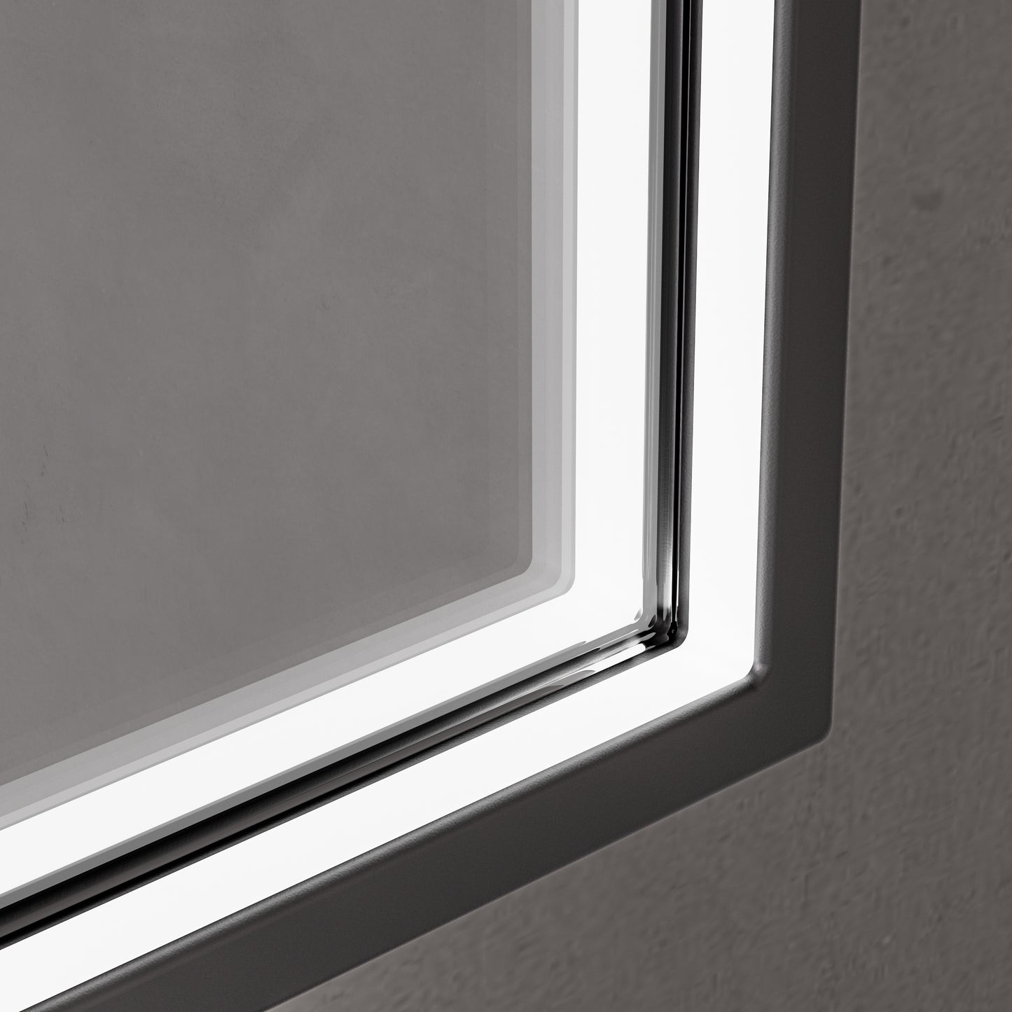 Black Framed LED Bathroom Mirror