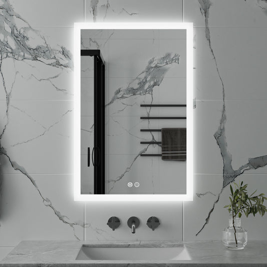 Edge-Lit LED Bathroom Mirror