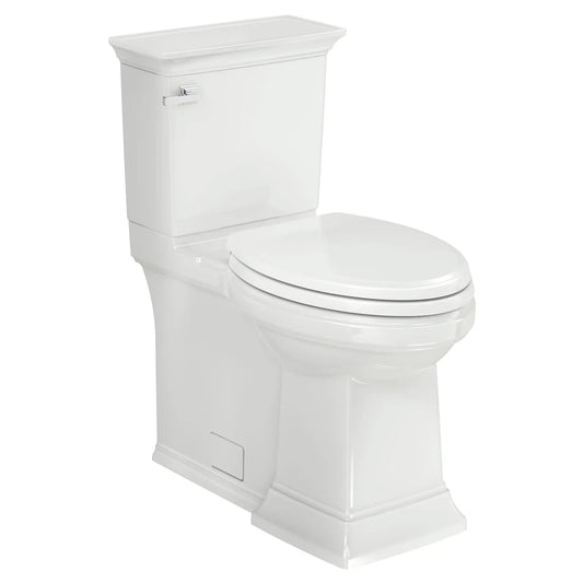 American Standard TOWN SQUARE S Elongated 4.8LPF Two Piece Toilet Right Height White EverClean Surface With Slow Close Seat