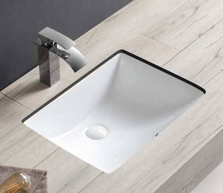 F&D Under-mount Modern Bathroom Sink Bowl 18"X13"