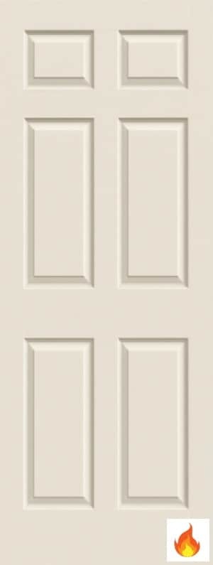 Six Panel Fire Rated Door With Knock Down Kit