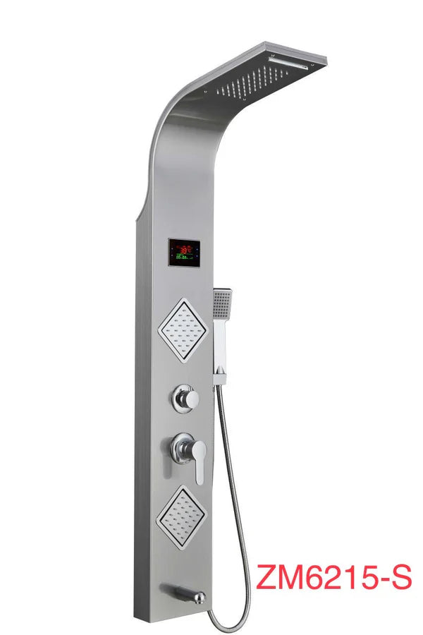Luxury Shower Panel Tower Stainless Steel with LCD Screen-ZM6215