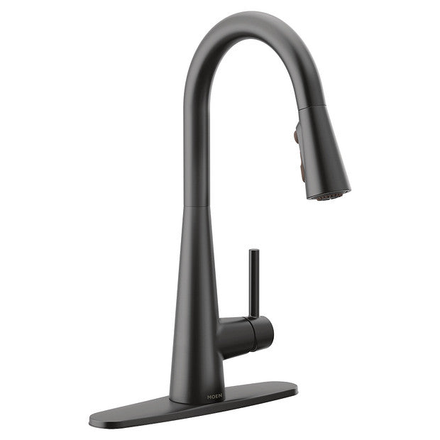 Moen MN-7864 1 Lever Handle 1 Or 3 Hole SLEEK High Arc Swivel Spout Pull-Down Kitchen Faucet 4-Spray ADA