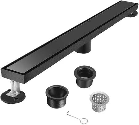 Linear Shower Drain with Reversible Tile Insert