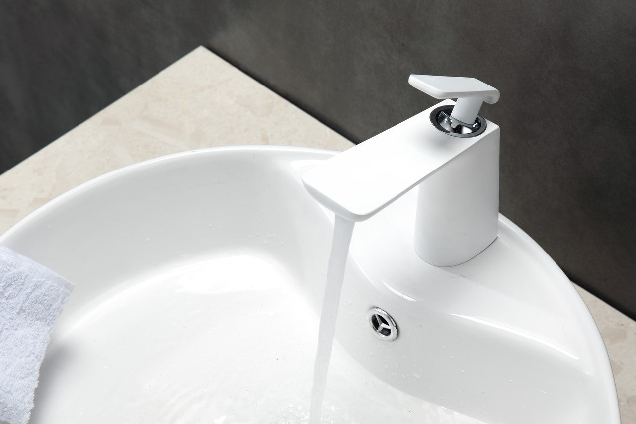 Kubebath Aqua Adatto Single Lever Faucet – Chrome and White
