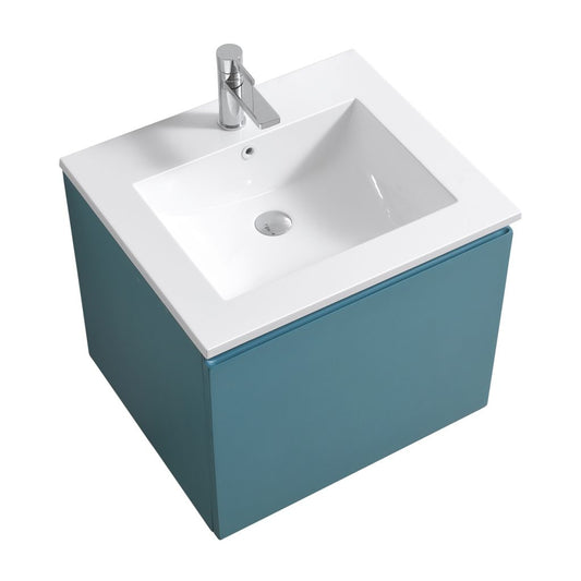 24″ Inch Balli Modern Bathroom Vanity In Teal Green Finish