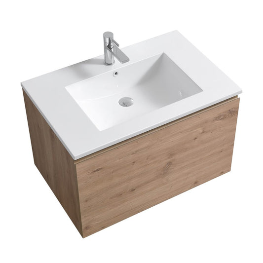 32″ Inch Balli Modern Bathroom Vanity In White Oak Finish