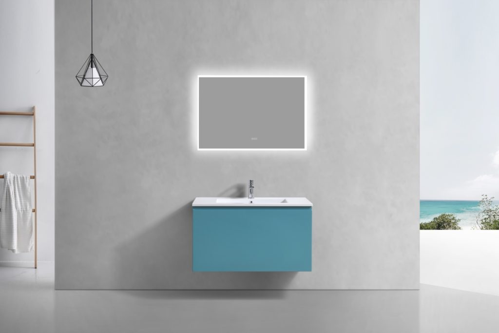 36″ Inch Balli Modern Bathroom Vanity In Teal Green Finish