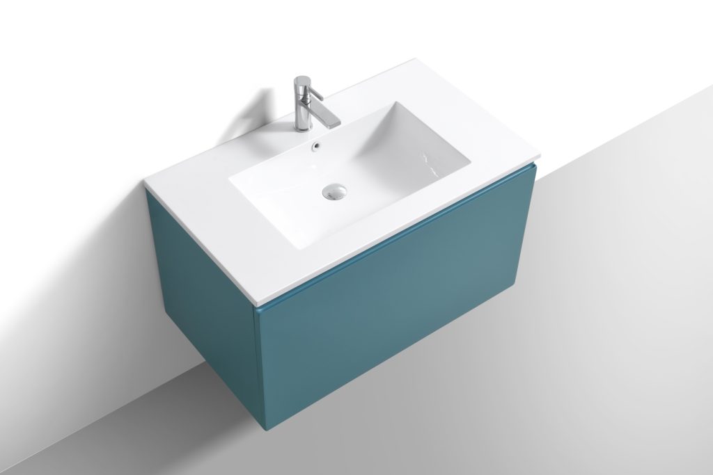 36″ Inch Balli Modern Bathroom Vanity In Teal Green Finish