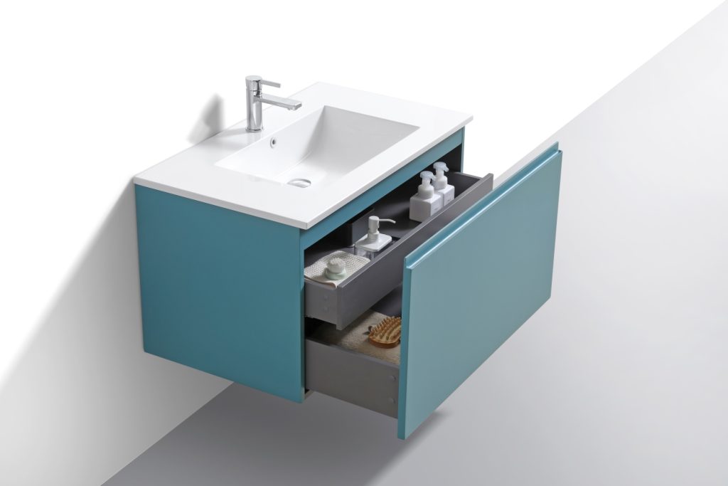 36″ Inch Balli Modern Bathroom Vanity In Teal Green Finish