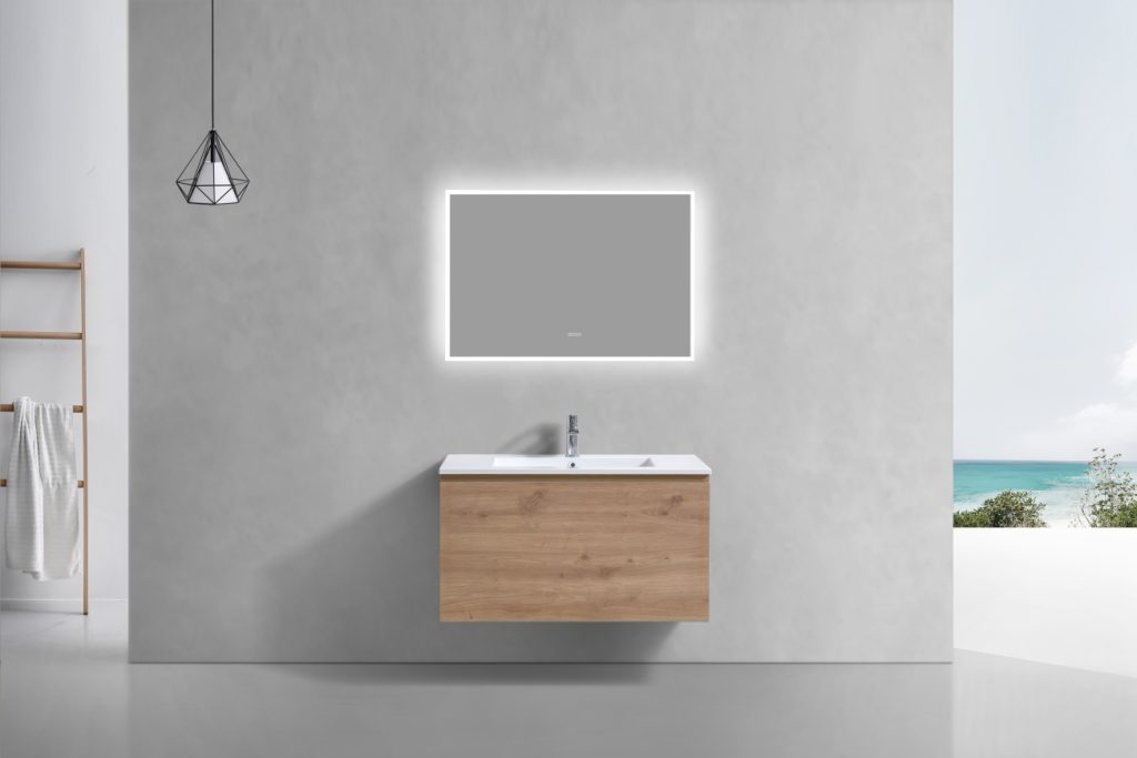 36″ Inch Balli Modern Bathroom Vanity In White Oak Finish