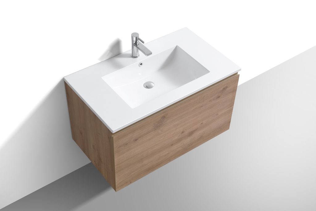 36″ Inch Balli Modern Bathroom Vanity In White Oak Finish
