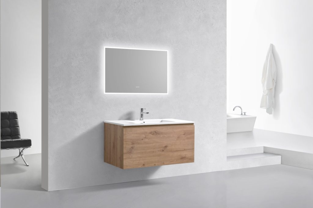 40″ Inch Balli Modern Bathroom Vanity In White Oak Finish