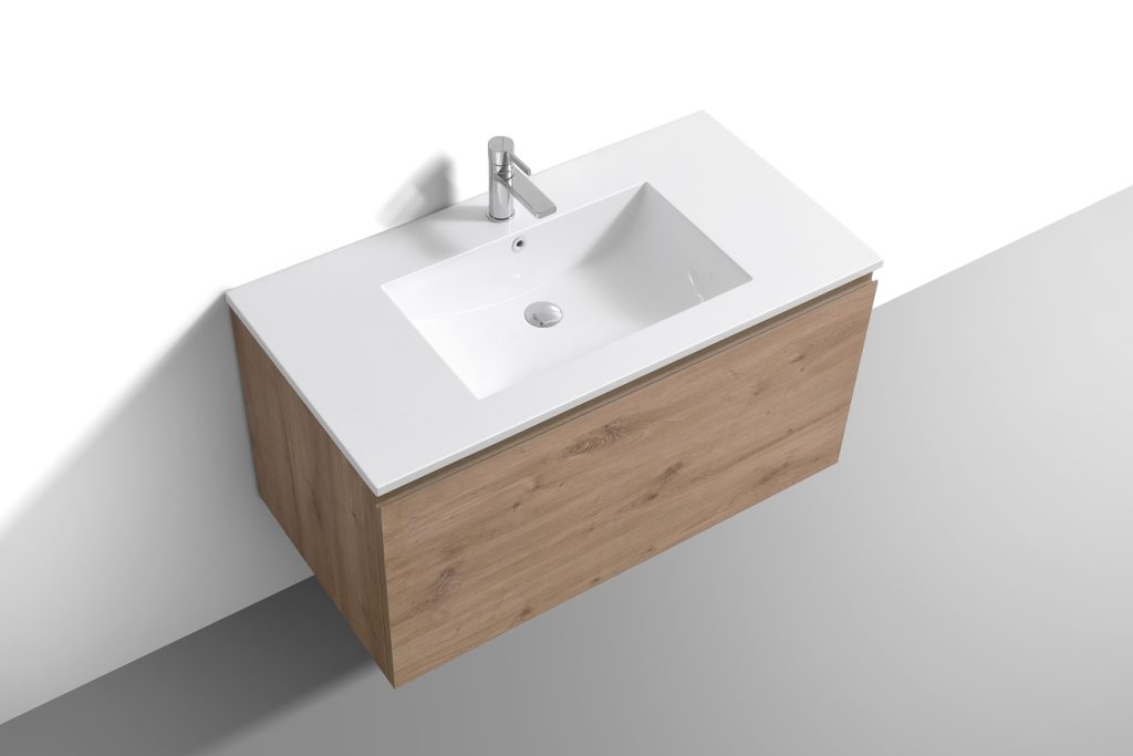 40″ Inch Balli Modern Bathroom Vanity In White Oak Finish