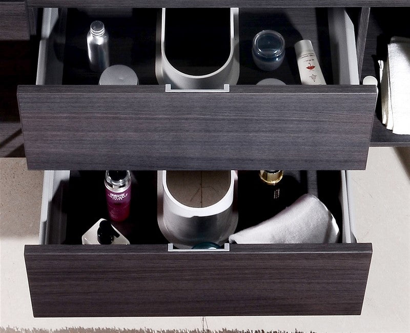 Bliss 48″ Inch Gray Oak Wall Mount Single Sink Modern Bathroom Vanity