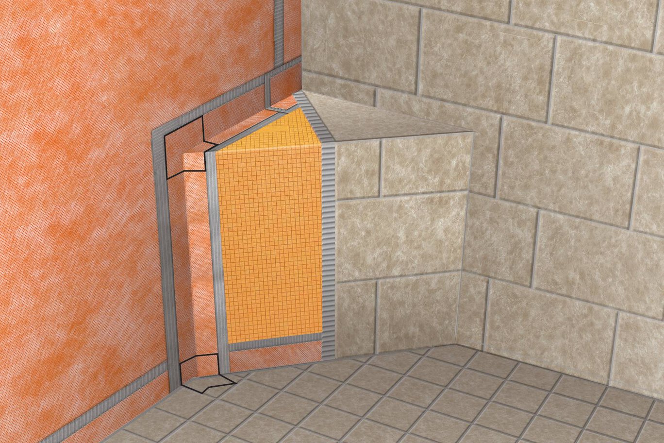 Schluter®-KERDI-KERECK-F/-KERS-B Preformed waterproofing corners