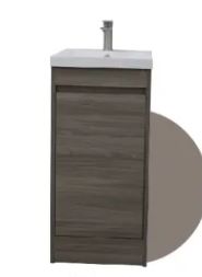 Powder Room Vanity With Ceramic Sink