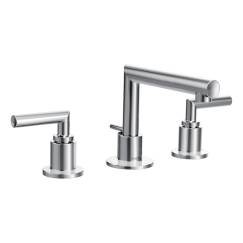 Moen MN-TS43002 ARRIS 8" Centerset 2 Lever Handles Widespread Lavatory Faucet Chrome 1.2 GPM 1/2" IPS Low Arc ADA
