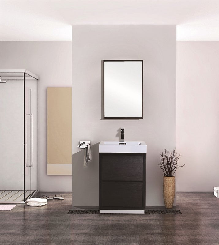 Bliss 24″ Inch Black Free Standing Modern Bathroom Vanity