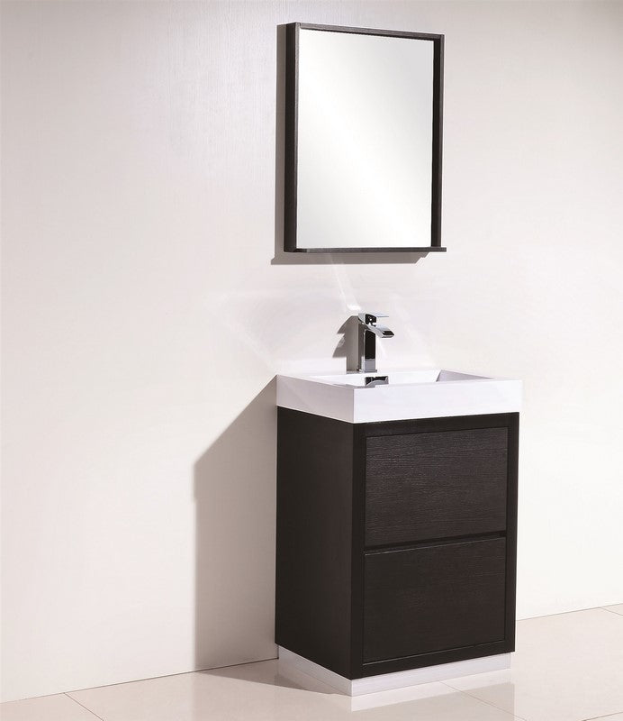 Bliss 24″ Inch Black Free Standing Modern Bathroom Vanity