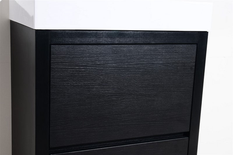 Bliss 24″ Inch Black Free Standing Modern Bathroom Vanity
