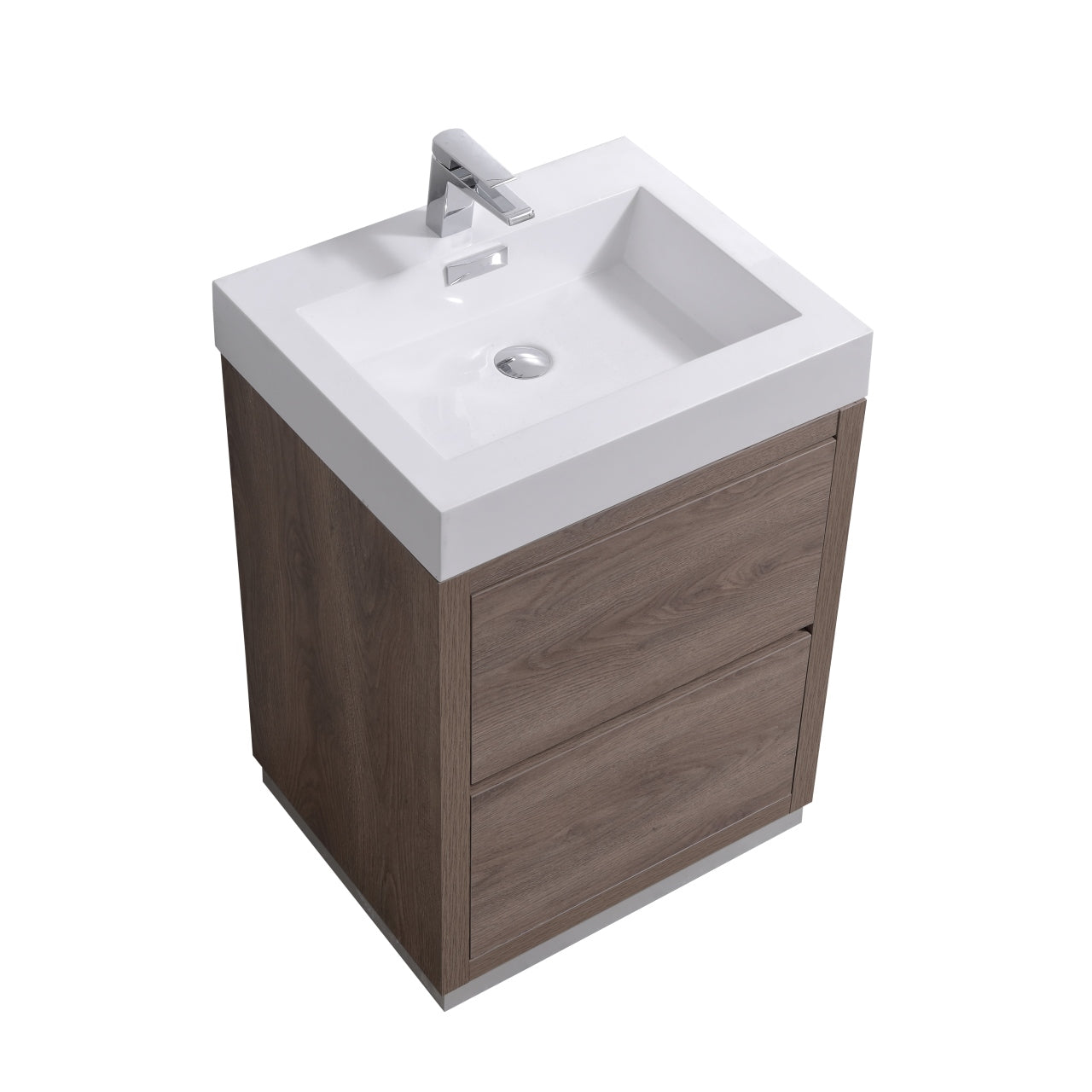 Bliss 24″ Inch Butternut Free Standing Modern Bathroom Vanity