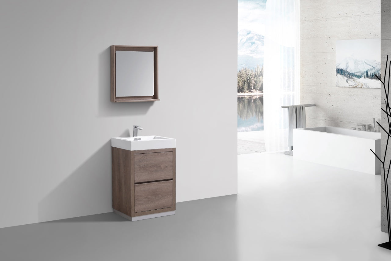 Bliss 24″ Inch Butternut Free Standing Modern Bathroom Vanity