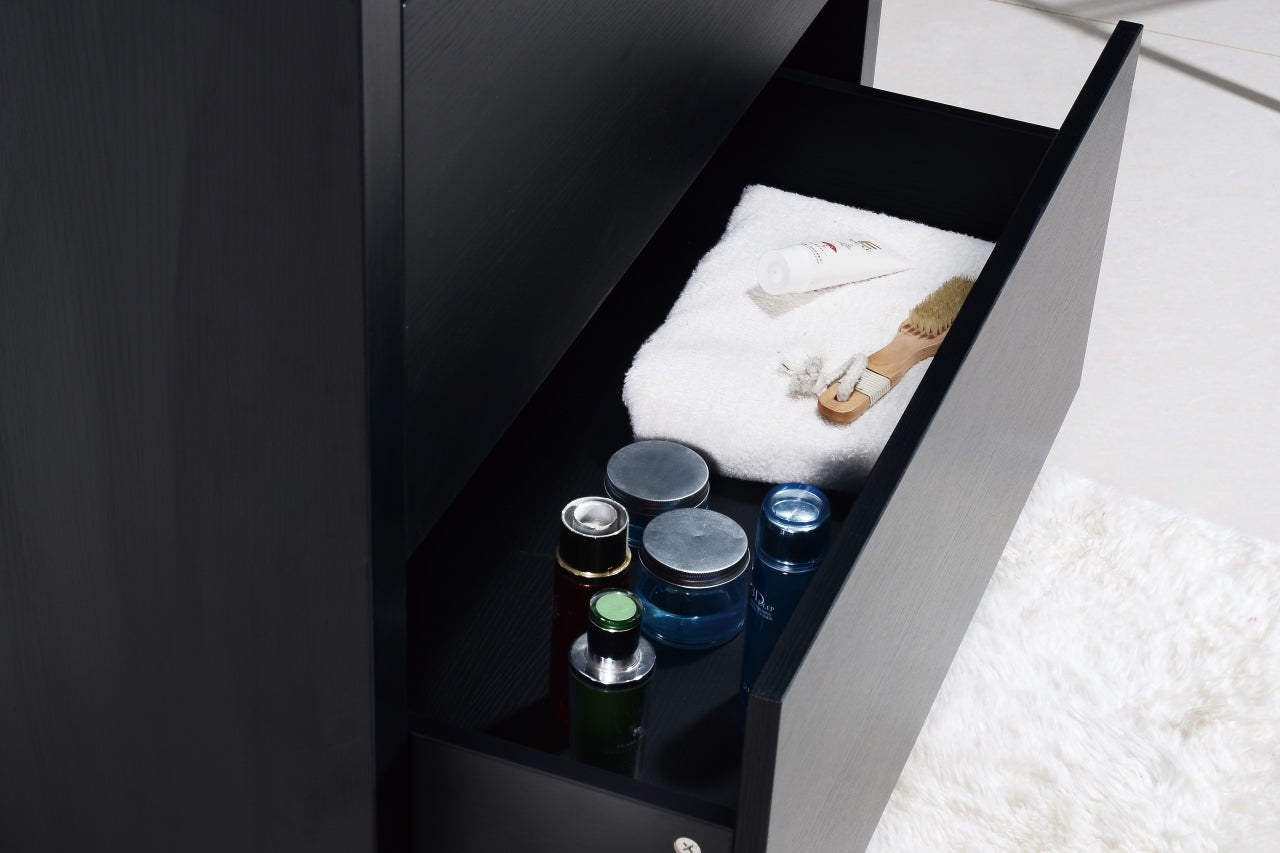 Bliss 36″ Inch Black Free Standing Modern Bathroom Vanity