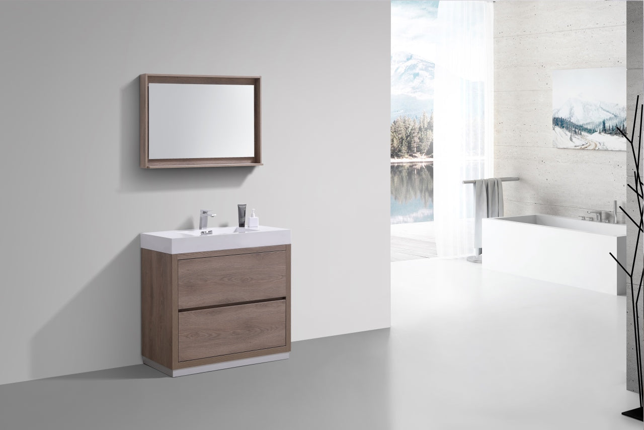 Bliss 36″ Inch Butternut Free Standing Modern Bathroom Vanity