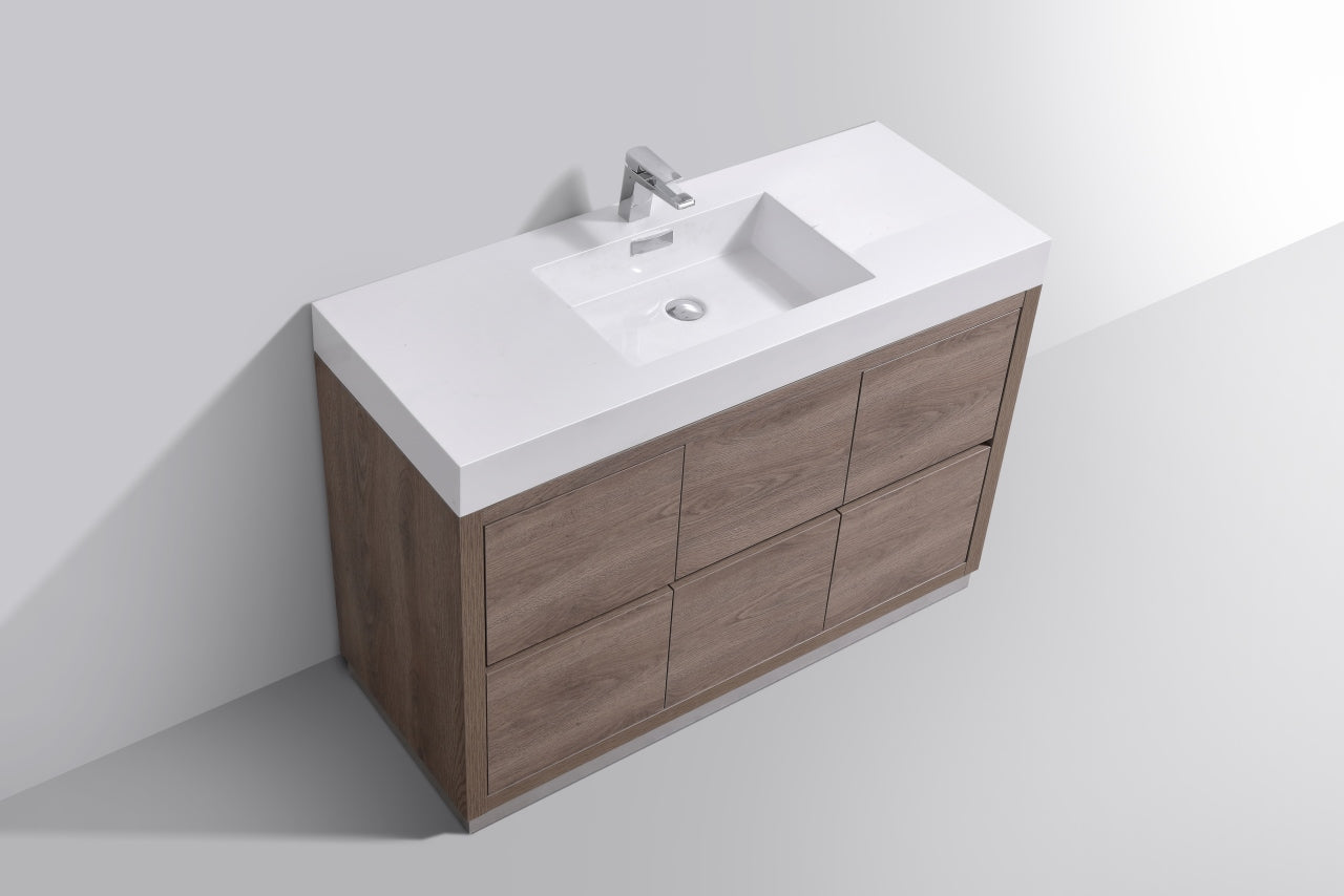 Bliss 48′′ Inch Butternut Free Standing Modern Bathroom Vanity