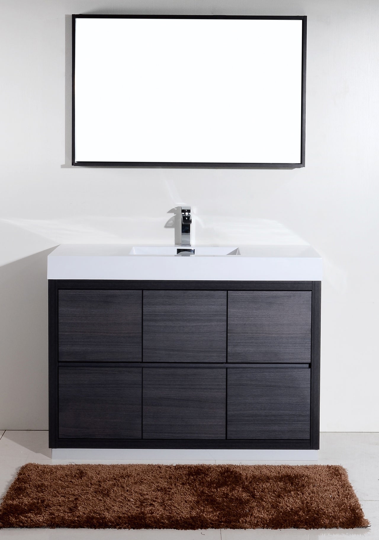 Bliss 48″ Inch Gray Oak Free Standing Modern Bathroom Vanity