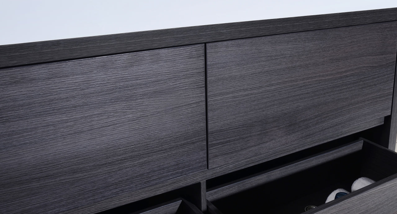 Bliss 60″ Inch Double Sink Gray Oak Free Standing Modern Bathroom Vanity