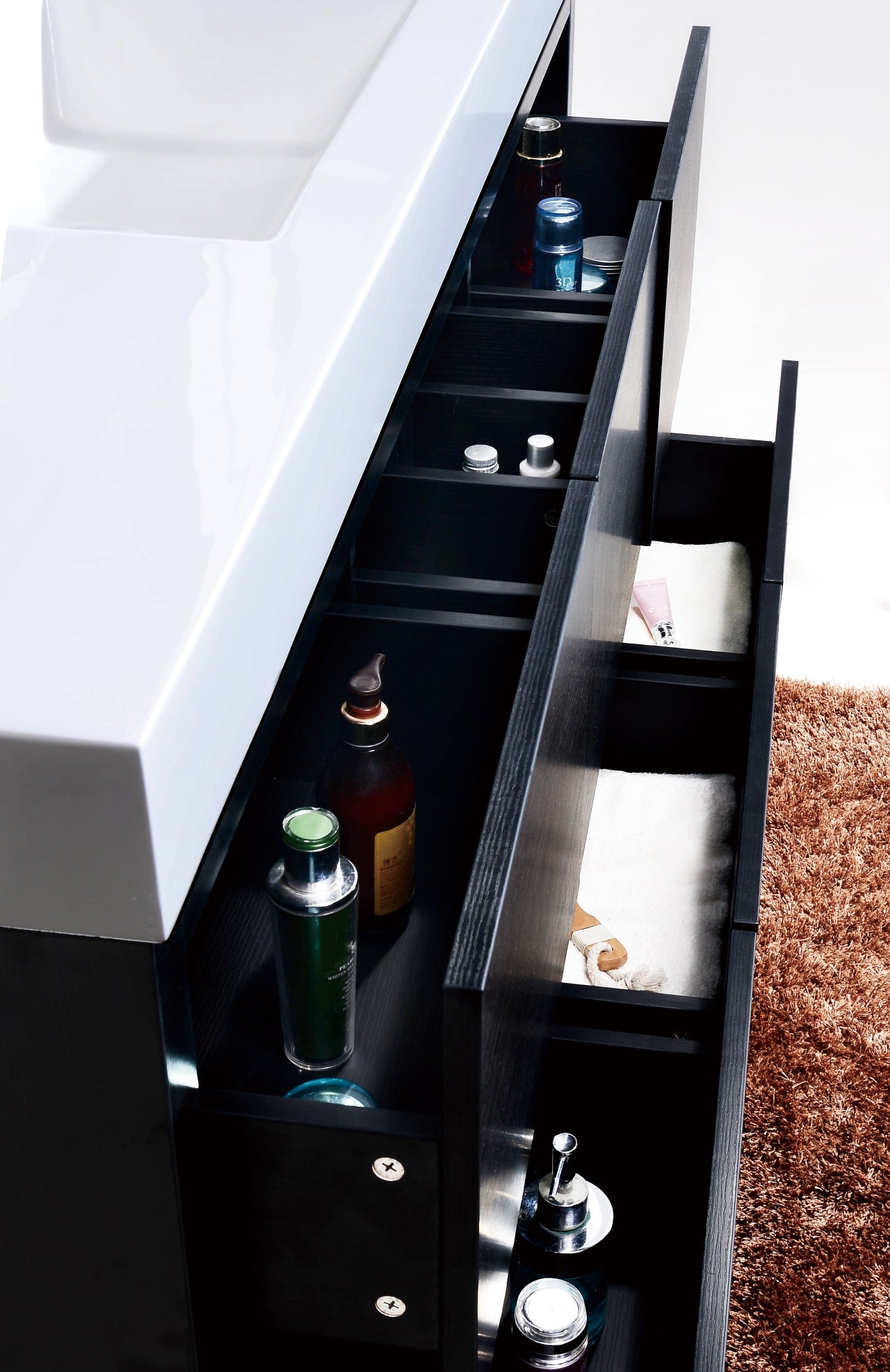 Bliss 60″ Inch Single Sink Black Free Standing Modern Bathroom Vanity