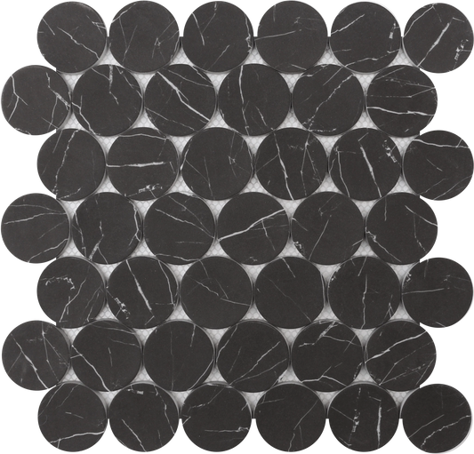 Nero Marquina Dots 12″x12″ Mosaic