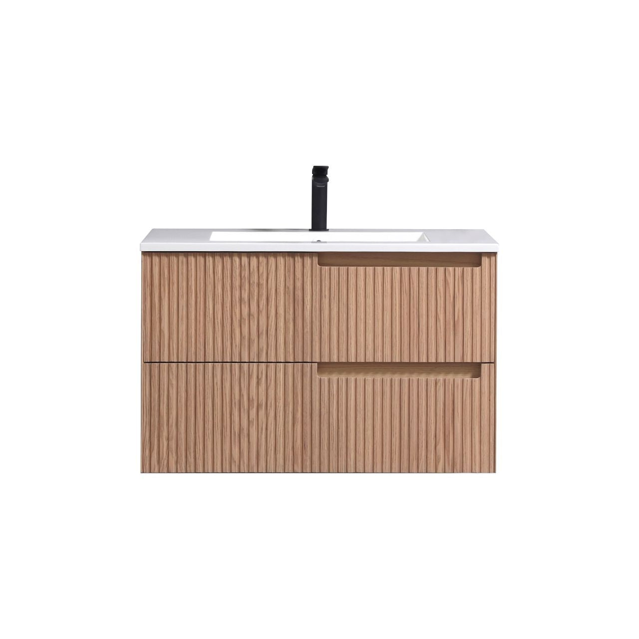 32” Fiore Modern Wall Mount Bathroom Vanity – Oakwood