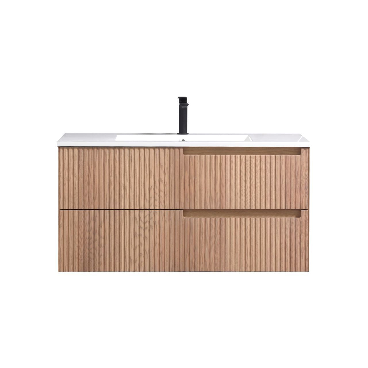 40” Fiore Modern Wall Mount Bathroom Vanity – Oakwood
