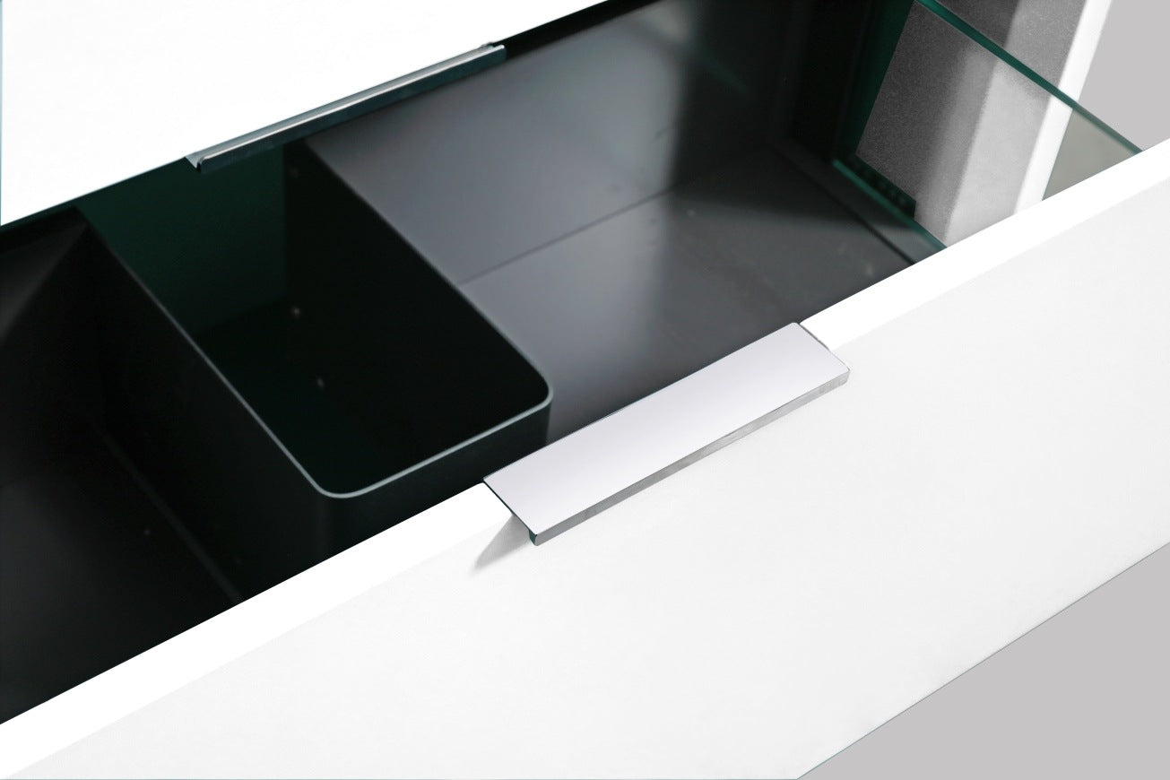 36″ Inch Nudo Kubebath Modern Bathroom Vanity In High Gloss White Finish