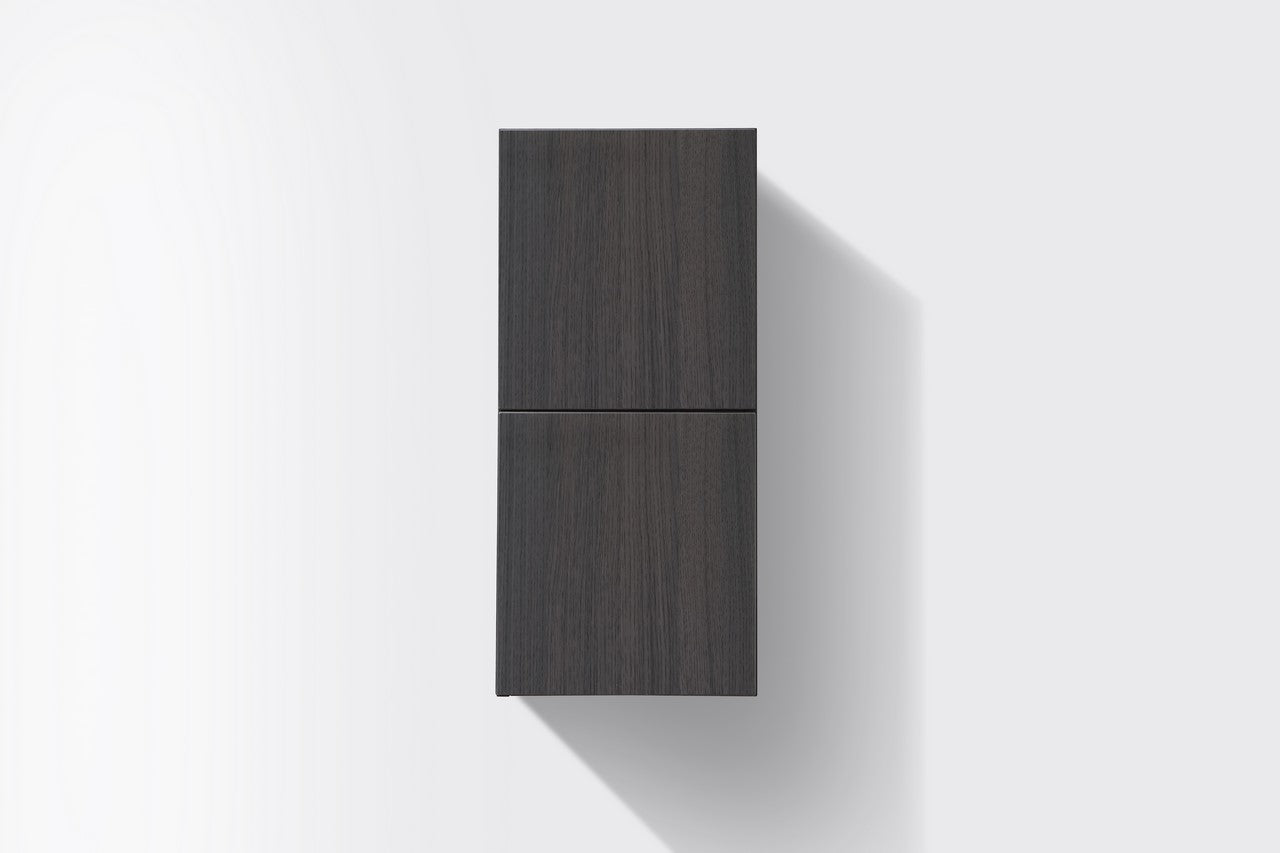 Bathroom Gray Oak Linen Side Cabinet w/ 2 Storage Areas