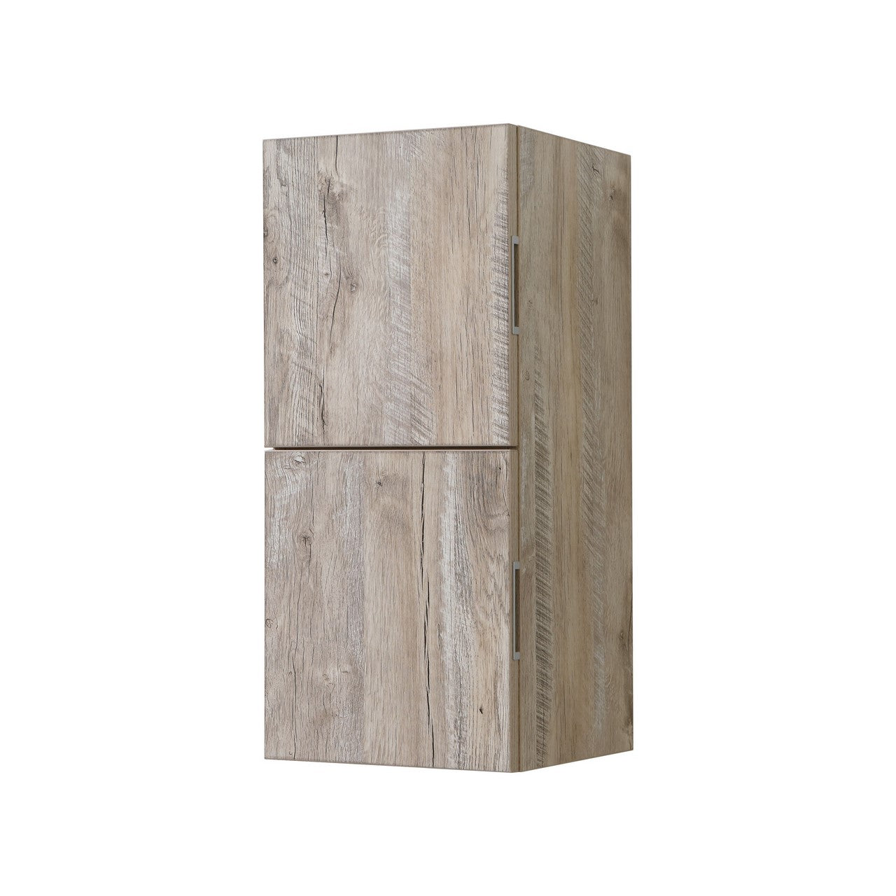 Bathroom Nature Wood Linen Side Cabinet w/ 2 Storage Areas