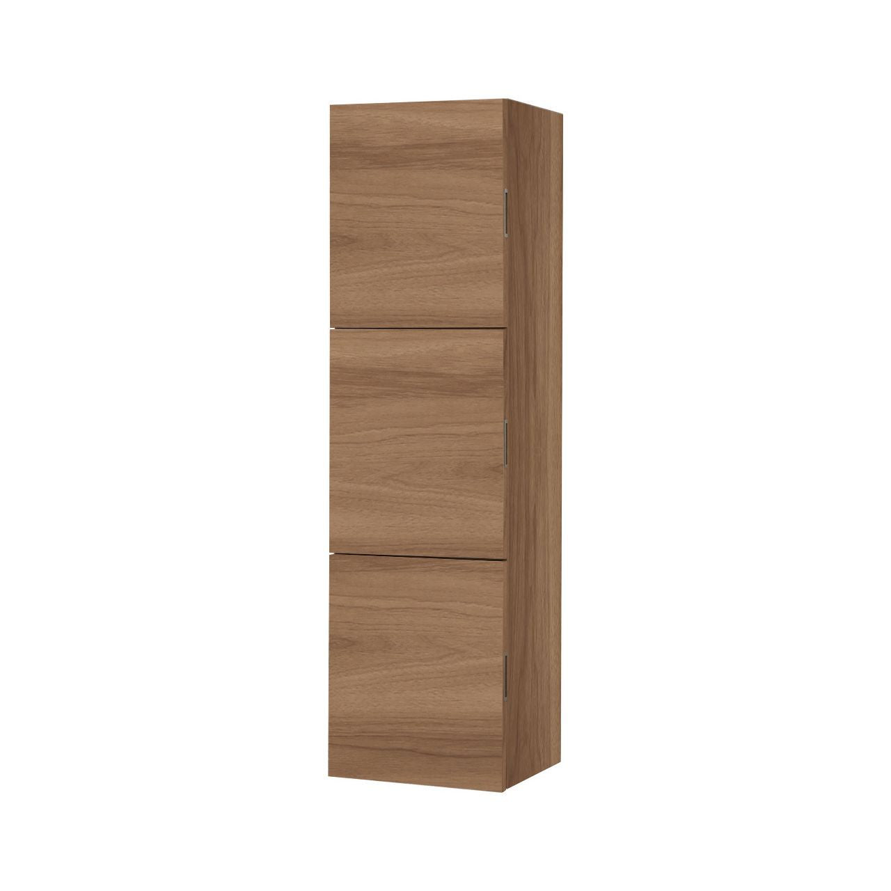 Bathroom Honey Oak Linen Side Cabinet w/ 3 Large Storage Areas