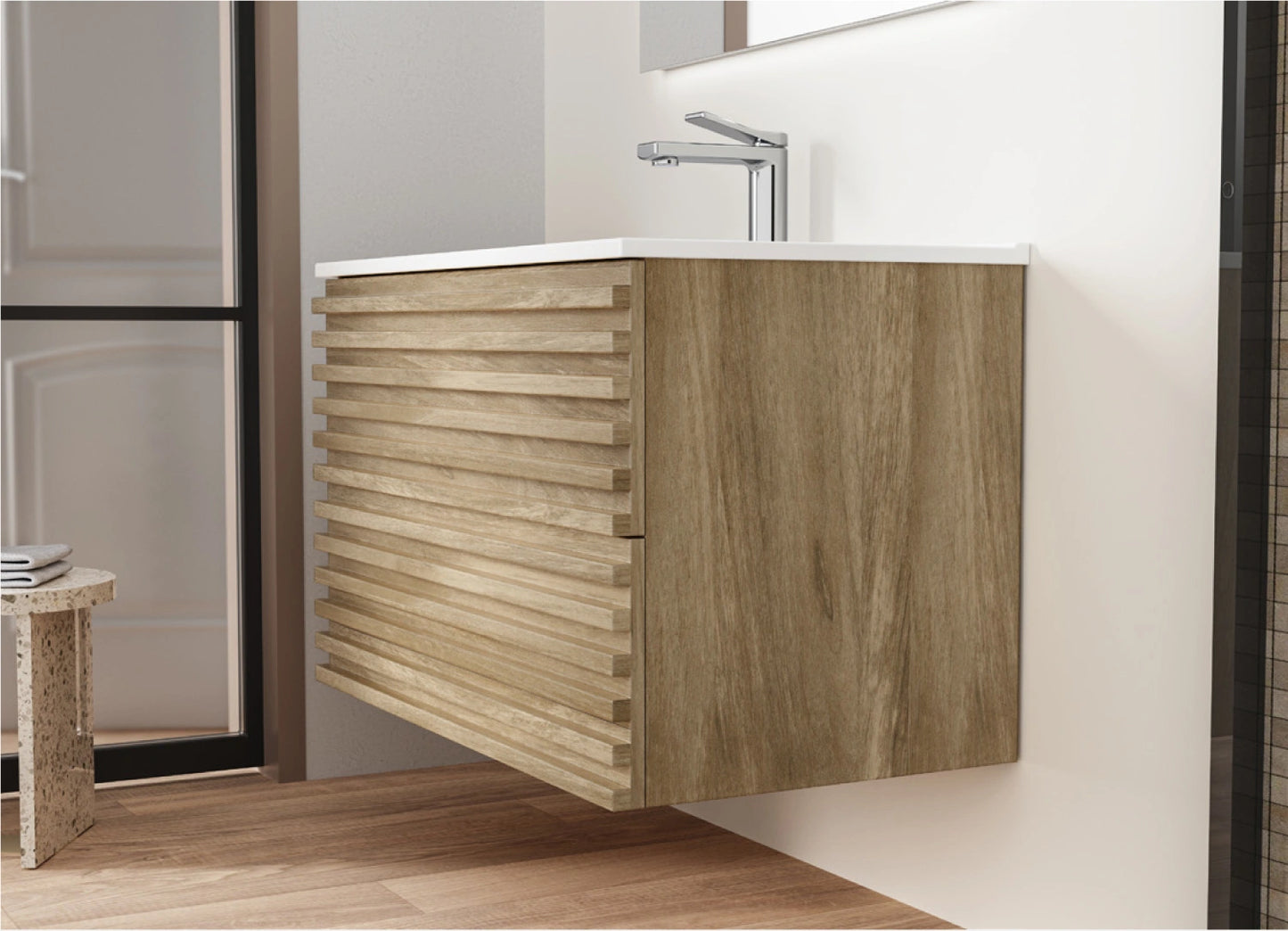 Fluted MDF Vanity