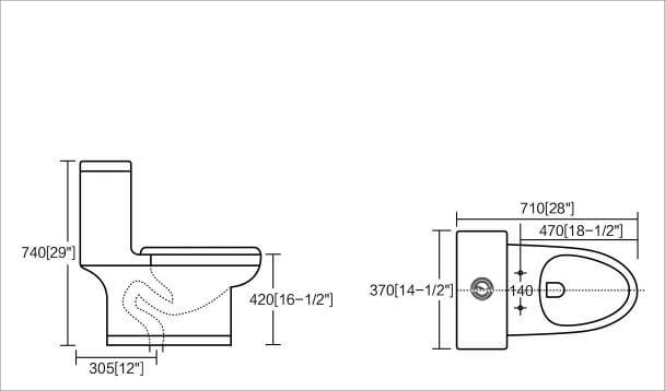 F&D One Pc Toilet 6003