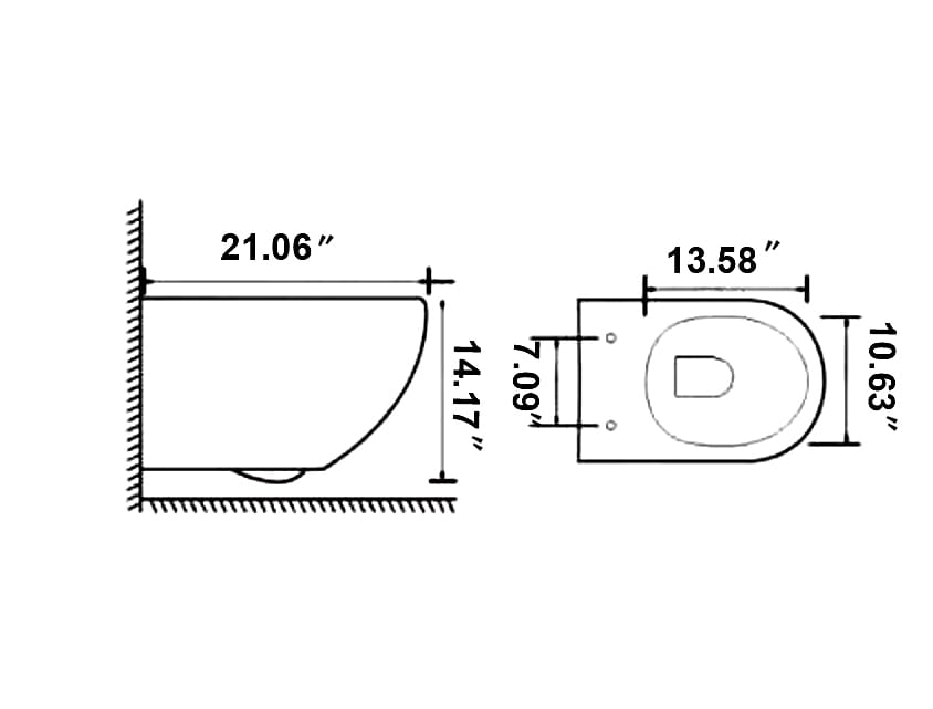F&D Wall Hung Toilet 6007-Wh