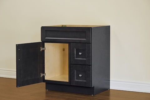 30″ Solid Wood Charcoal Shaker Style Vanity Dgs30 With Quartz Top