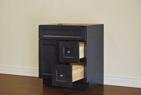 30″ Solid Wood Charcoal Shaker Style Vanity Dgs30 With Quartz Top