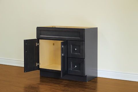36″ Solid Wood Charcoal Shaker Style Vanity Dgs36 With Quartz Top